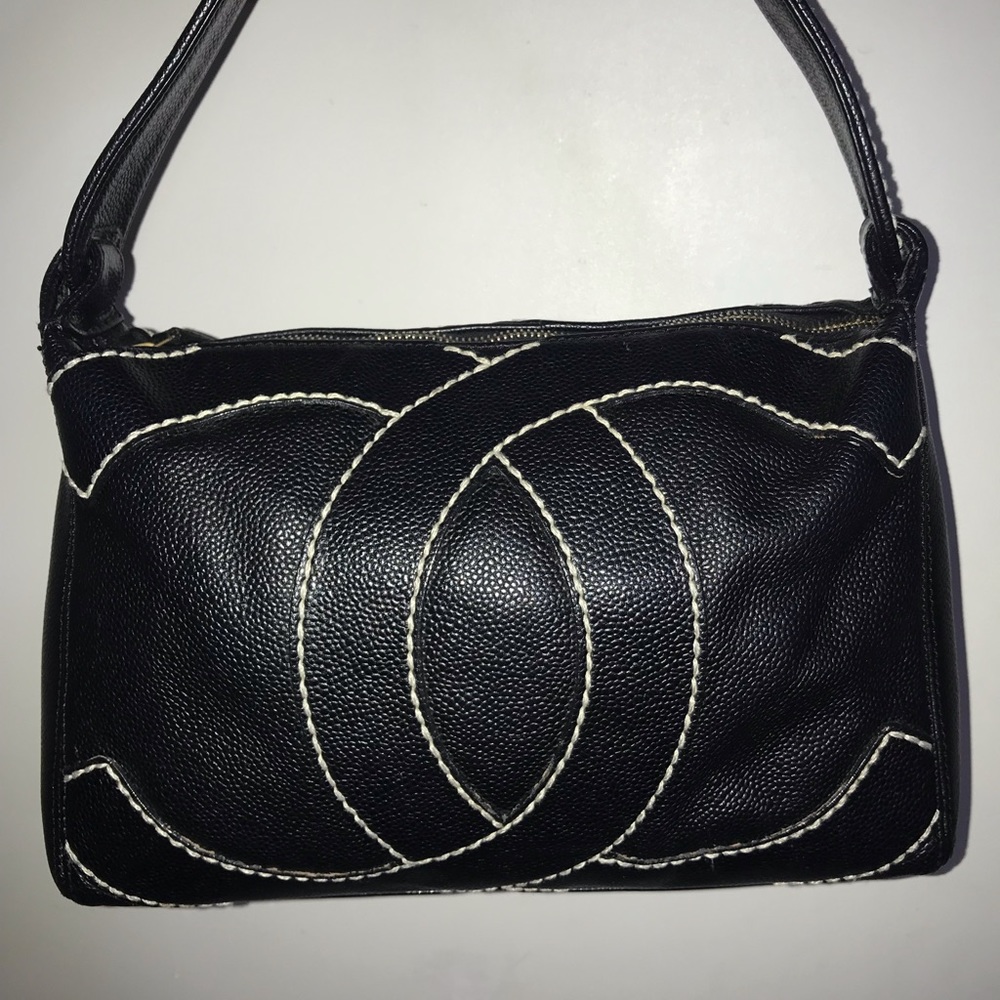 💎✨ CELEBRITY ✨💎 RARE CC WILD stitch CHANEL ZIPPER BAG - Picture 9 of 16